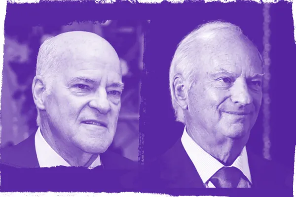 Henry Kravis and George Roberts (Andrew Harrer, Kiyosha Ota/Bloomberg)