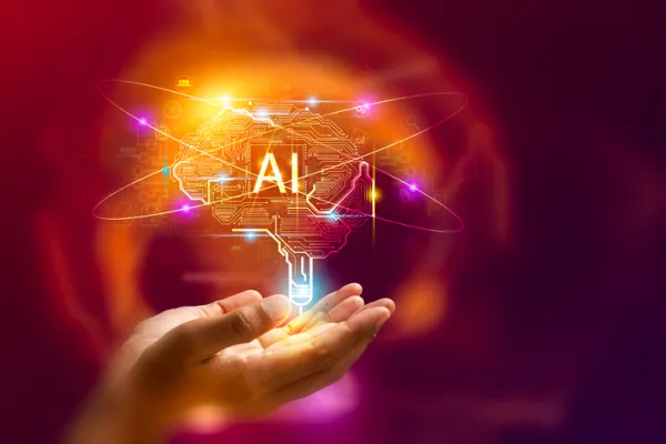 Internet technology and people's networks use AI to help with work, AI Learning or artificial intelligence in business and modern technology, AI technology in everyday life.