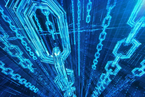 Huge blockchain background