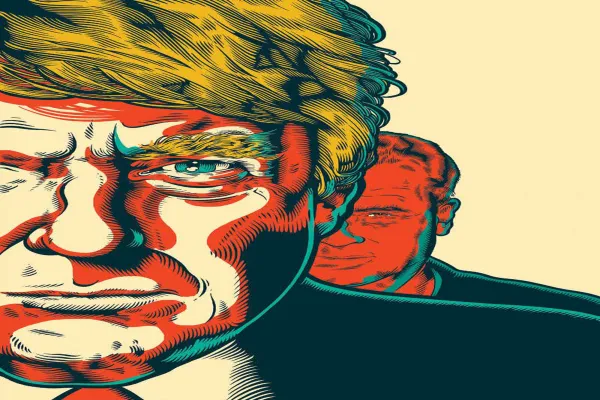 Donald Trump and Robert Mercer. (Illustration by Tim McDonagh)