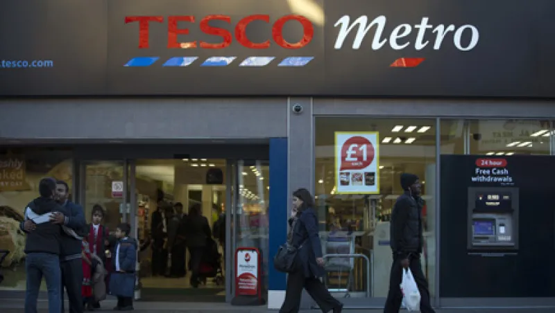Consumer Goods Inside A Tesco Metro Supermarket Store