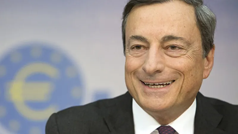 ECB President Mario Draghi Rates Conference