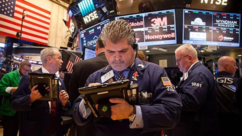 Trading On The Floor Of The NYSE As U.S. Stocks Pare Declines While Small Caps Fuel Election Rally