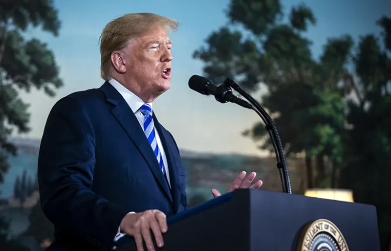 Donald Trump announced on May 8, 2018 that the U.S. would withdraw from the Iran deal (Al Drago/Bloomberg)