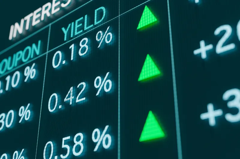 Yield and interest rates moves up.