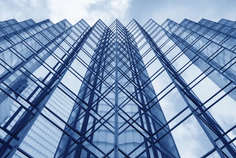 Facade of modern office building